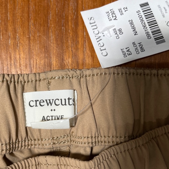 NWT J Crew Crewcuts Active Boys Lightweight Drawstring Khakis 12 - Picture 2 of 2